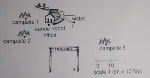 Write a proportion to find the distance from campsite 3 to the water