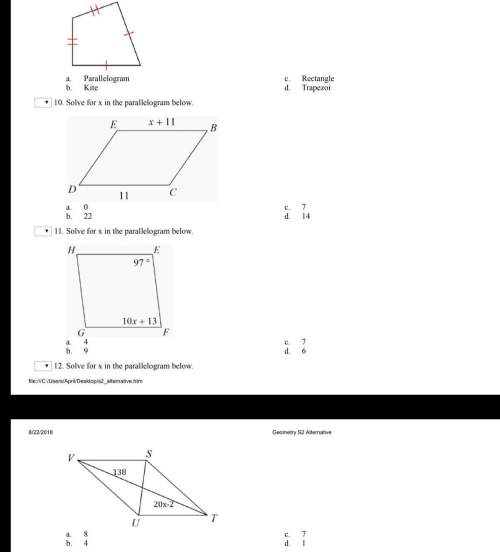 Geometrymultiple choice for 10-12
