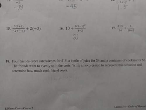 Can someone answer this math problem ! only number 18