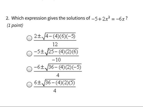 What values of a, b, and c would you use in the quadratic formula for the following equation?&lt;