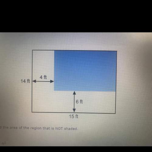 Find the area of the region that is not shaded . 146 ft^2 122 ft^2