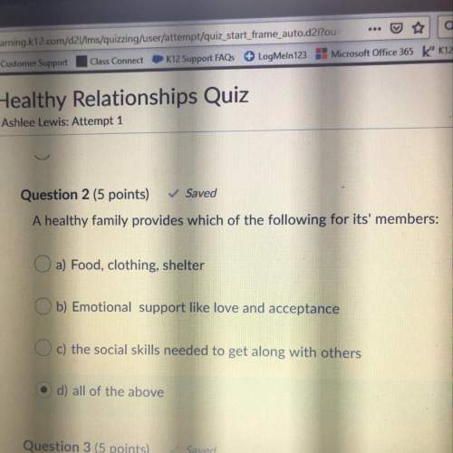 Ahealthy family provides which of the following for its’ members: