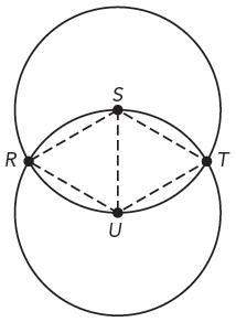 Circle s and circle u are congruent circles. name three radii of circle s. name th