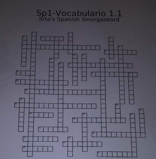 Sp1-vocabulario me pls spanish 1 crossword puzle