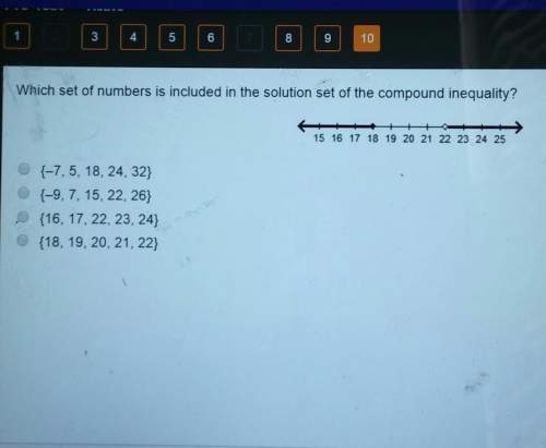 Which set of numbers is included in the solution set of the compound inequality?