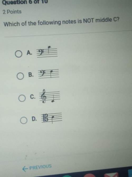 Which of the following notes is not middle c
