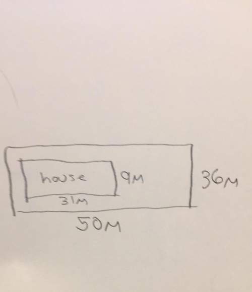 Alot of 50m by 36 m. a house is 31m by 9m built on the lot how much space is left over?