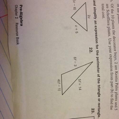 Write and simplify an expression for the perimeter of the triangle or rectangle