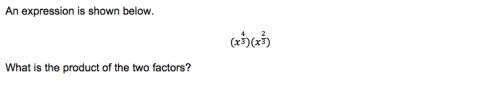 An expression is shown below. what is the product of the two factors ?