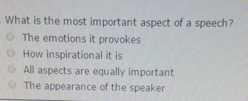 What is the most important aspect of a speech?