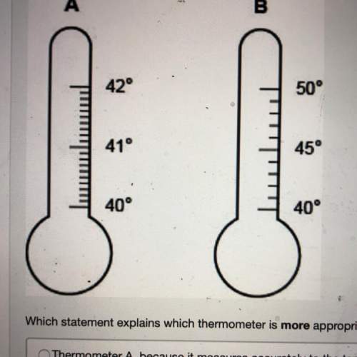 look at the two thermometers. which statement explains which thermometer is more approp