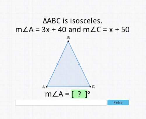 Abc is isosceles. m  what is m