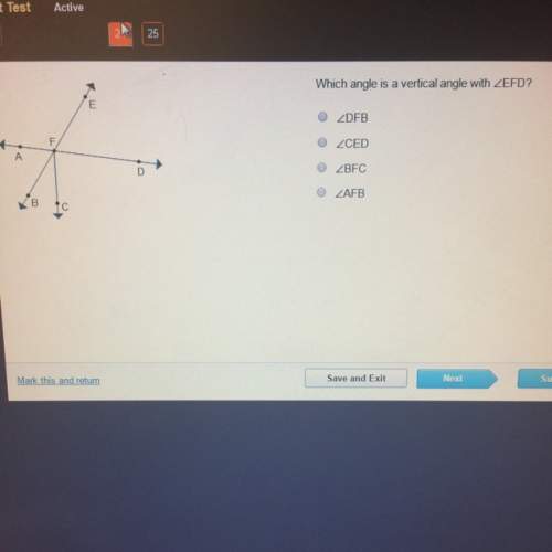 Which angle is a vertical angle with