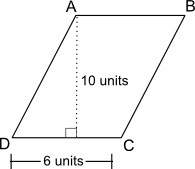 What is the area, in square units, of the parallelogram shown below?  30 square units