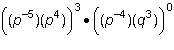 Which is the value of this expression when p=3 and q=-9?  a. -1/3  b. -1/27 c. 1/