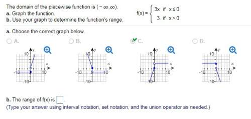 Ionly need part b. use the graph to determine the function's range