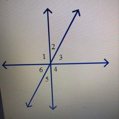 Name the angle that is vertical to angle 3. a) angle 1 b) angle 4  c) angle 5