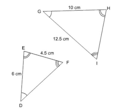 Are the following triangles similar? justify your answer. (sidenote: learning about ra