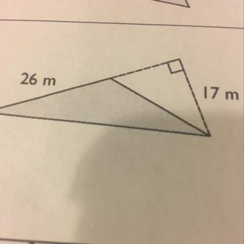 Find the area of the shaded triangle and show each step and give your answer using the correct units
