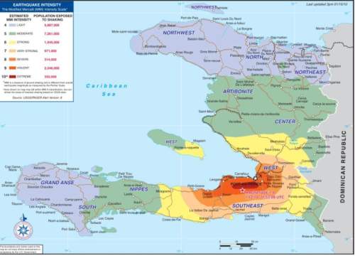 On tuesday, january 12, 2010, a magnitude 7.0 earthquake struck central haiti. its epicenter was loc