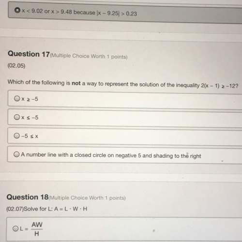 Question 17  will give brainliest answer