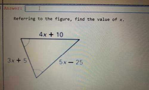 Referring to the figure find the value of x. find the value of x