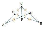 Given: ∠bcd is right; bc ≅ dc; df ≅ bf; fa ≅ fe which relationships in the diagram are true? ch