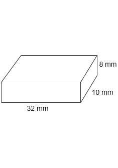 The prism has a surface area of 1312 mm2. what would the surface area of the prism be if