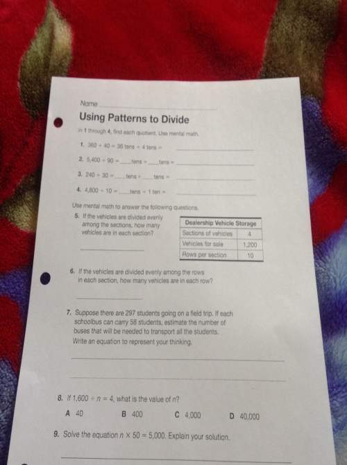 Using patterns to divide need all the answers