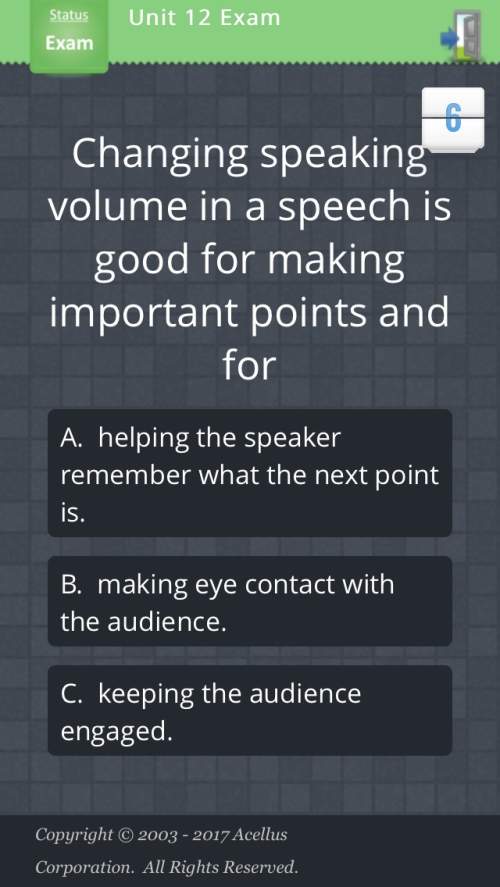 Changing speaking volume in a speech is good for making important points and for  a: t