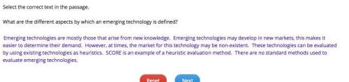 Select the correct text in the passage. what are the different aspects by which emerging techn