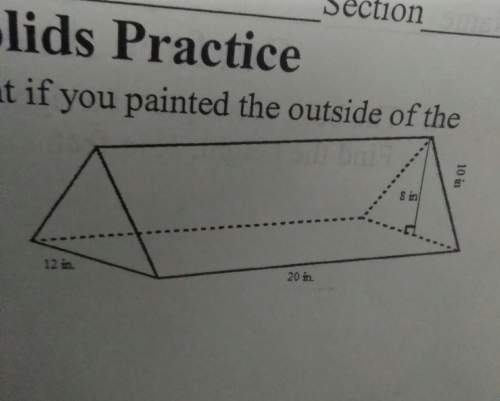 How much space would need to be covered with paint if you painted the outside of a triangular prism.