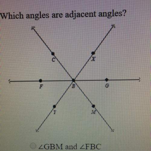 Which angles are adjacent angles?  a. b. c. d.