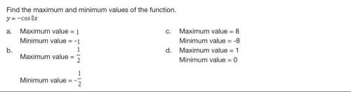 Find the maximum and minimum values of the function. y=-cos8x