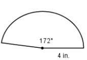 What is the area of the figure to the nearest tenth?  (picture attached below) ans