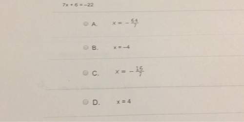 What is the solution to the equation: 7x + 6 = -22