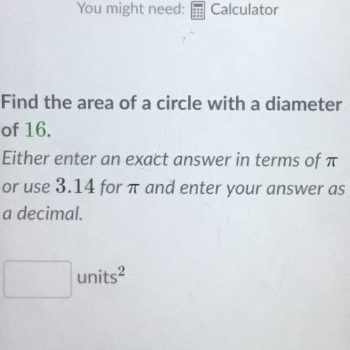 Find the area of a circle with a diameter of 16.