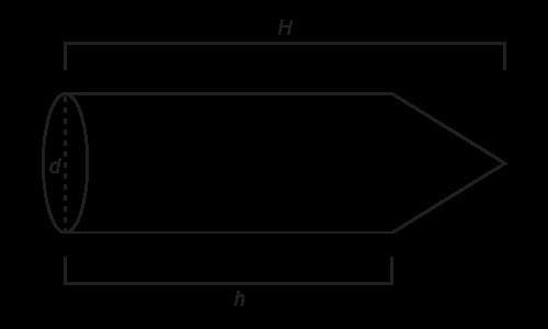 In the figure. d=4 yd, h=6 yd, and h=8 yd. what is the approximate volume of the figure? use 3.14 t