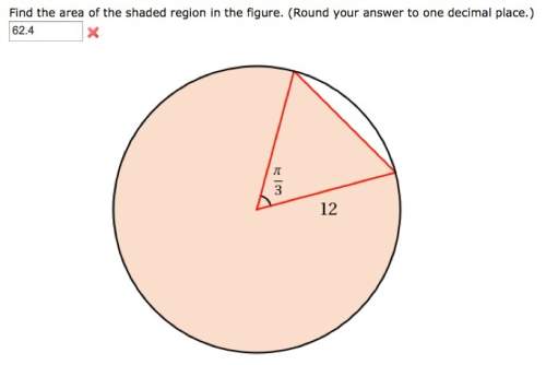 Find the area of the shaded region in the figure. (round your answer to one decimal place.) α = π/3,