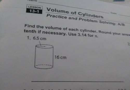 Find the volume of each cylinder round to the nearest tenth use 3.14