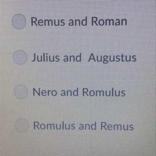 Which pair of brothers are credited with founding the nation of rome