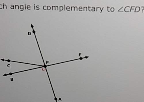 Which angle is complementary to &lt; cfd