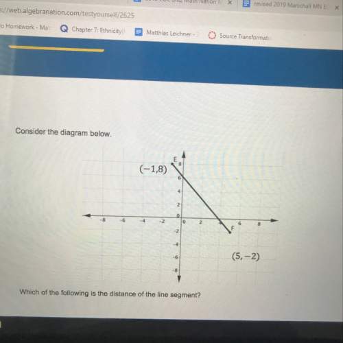 What is the following distance of the line segment
