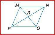 Quadrilateral mnop is a rhombus. find the measure of angle mrn.  a. 90  b. 45