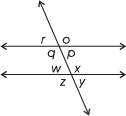 If ∠o = 125°, what does ∠z equal in this figure?  (uploaded img) a. 125° b.