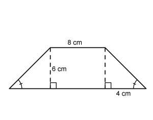 What is the area of the trapezoid? the diagram is not drawn to scale.