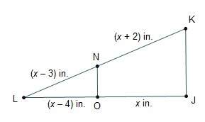 10th grade geometry, real answers pls which value of x would make no || kj ?