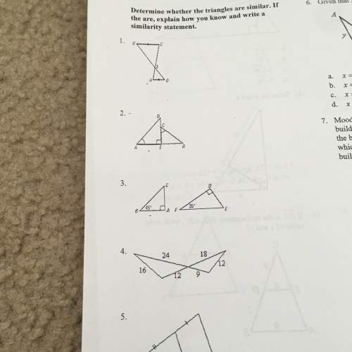 How to determine if the triangles are similar .