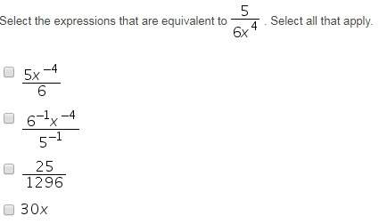 Select the expressions that are equivalent to (picture)