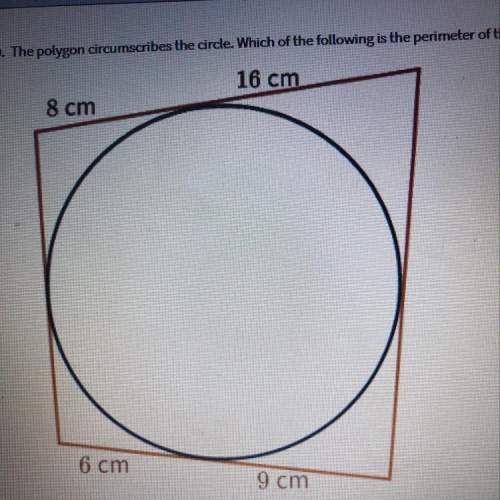 The polygon circumstances the circle. which of the following is the perimeter of the polygon ?